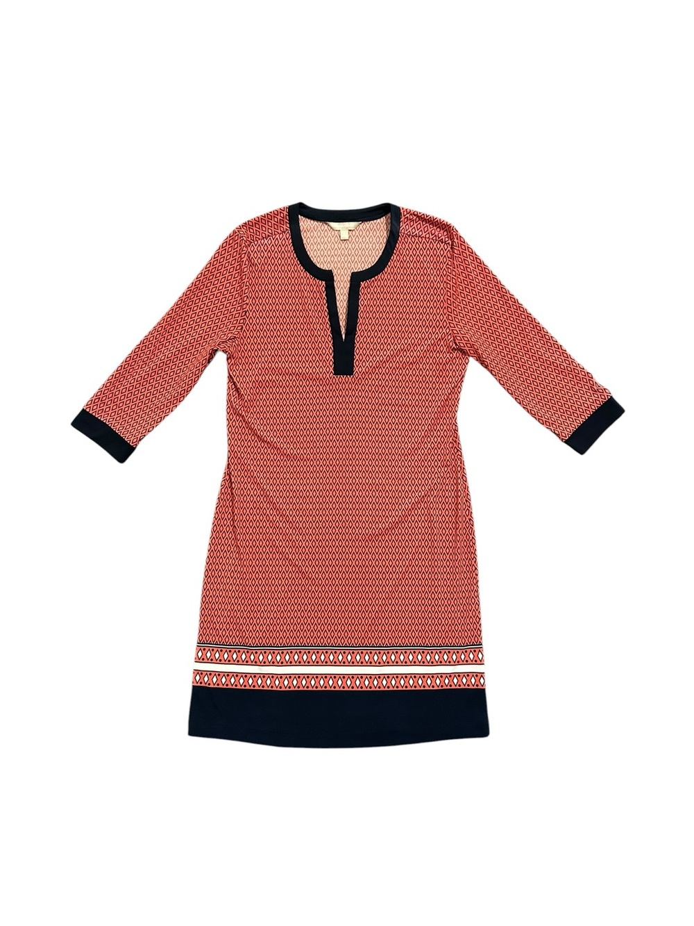 Banana Republic Coral Diamond-Print Shift‎ Dress